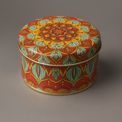 Mandala Tins - Premium tin containers with slip-lid design